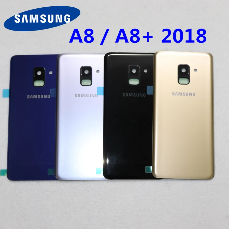 SAMSUNG Galaxy A8 A530 A530F A8 plus A730 Задняя стеклянная крышка для батареи задняя дверь корпус чехол для SAMSUNG A8 Задняя стеклянная крышка