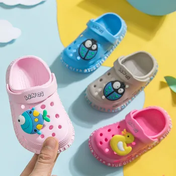 

Children's Hole Shoes 2020 Girls Slippers Summer Non-slip Cute Cartoon Duck Boys Girls Children Sandals Slippers Animal Prints