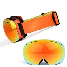 Сноуборд двуслойные очки лыжные очки большие сферические защита от ультрафиолета туман супер снег очки для мужчин