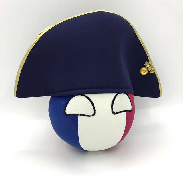 Polandball Plush Toy Countryball Figure Doll France Ball Napoleon Cap White Horse Cosplay Customized Handmade Products