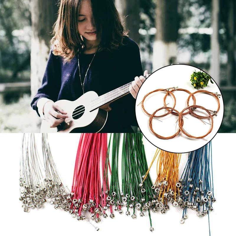 

Ukulele Guitar Strings Parts Kit Universal Portable Super Light Copper
