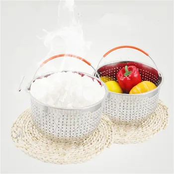 

Steamers Liner Pan 304 Stainless Steel Steamed Rice Liner Pressure Cooker Steaming Rack Rice Cooker Liner Kitchen Drain Basket