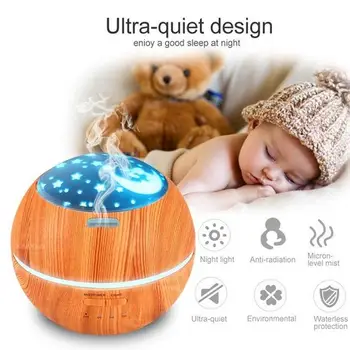 

LED Night Light Humidifier Mini Home Office Essential Oil Aroma Diffuser Accessories