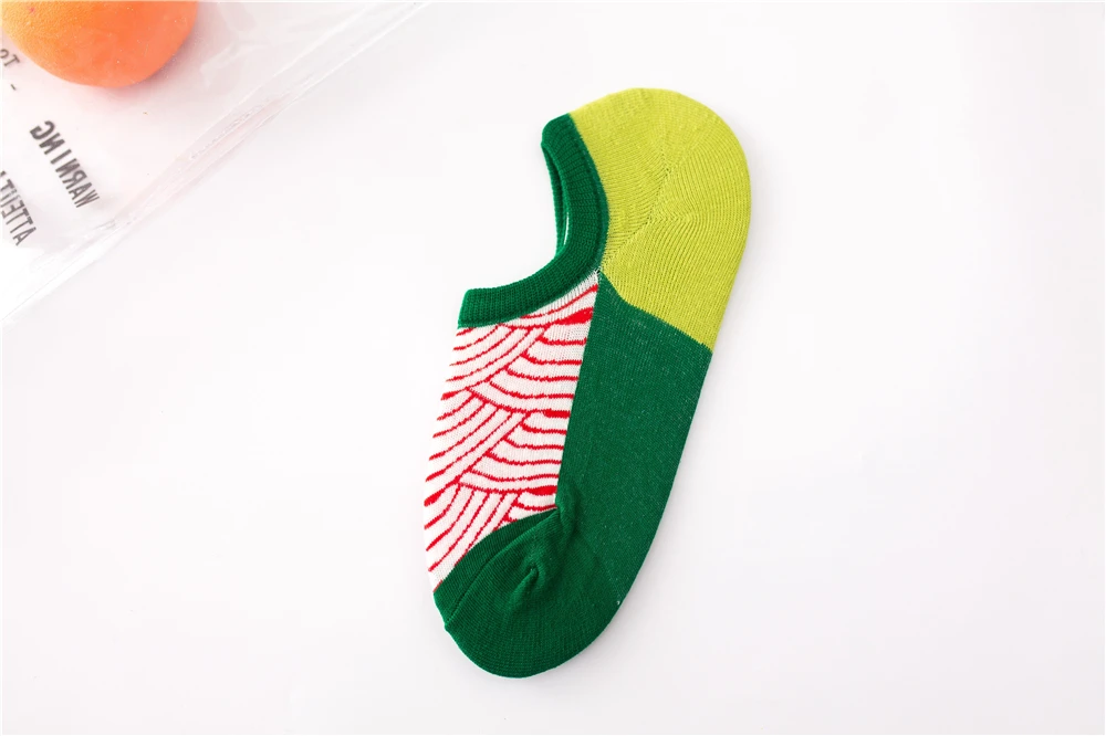Веселые летние носки в стиле ретро; модные невидимые носки-башмачки; Разноцветные полосатые сетчатые носки в британском стиле; спортивные короткие носки