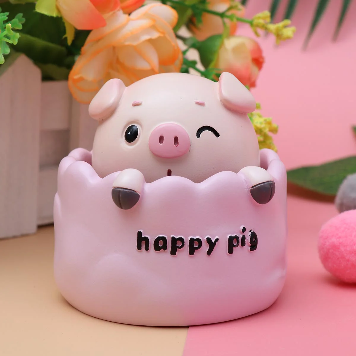 Spring Creative Car Ornament Shaking Head Interior Decor Swing Piggy Kids Funny Gift for Home Ornaments | Дом и сад