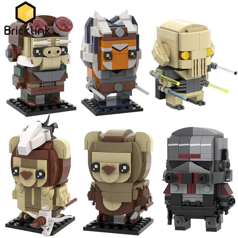 Bricklink Star Movie Figures 40539 Ahsokaed Vader-Anakined Ewoked Kuiils General-Grievous Brickheadz Model Building Blocks Toys | Игрушки и