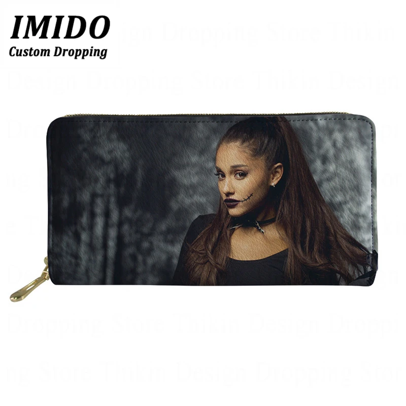 

Ladies Purses And Wallets Hot Ariana Grande Singer Printing Large Capacity Wallet with Coin Pocket Girl Fashion Money Bag