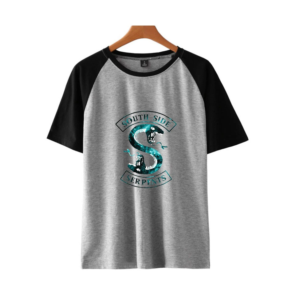 Unisex River Valley Town Streetwear Tshirt splice Korean Style Tee Shirt Print Summer Plus Size Tshirt White Women Clothing