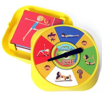 

54Pcs Fun Family Yoga Spinner Game Yoga Pose Cards Toys of Flexibility and Balance For Children Gift