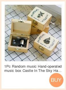 1 шт. случайная музыка ручной работы музыкальная шкатулка Castle In The Sky ручной коленчатый деревянная музыкальная шкатулка Рождество День