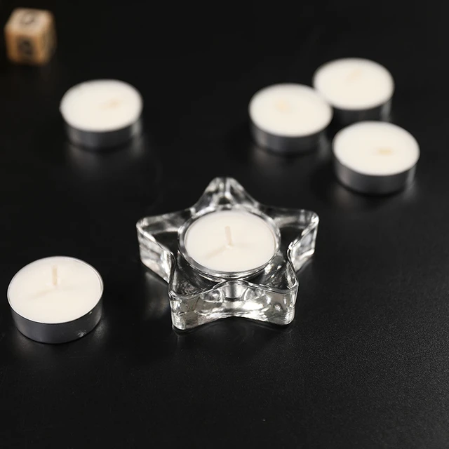 Scented Candles Christmas Candlestick Holders Block Glass Jars For Candles  Tealight Holder Romantic Decoracion Navidad X8t002 - Candle Holders -  AliExpress