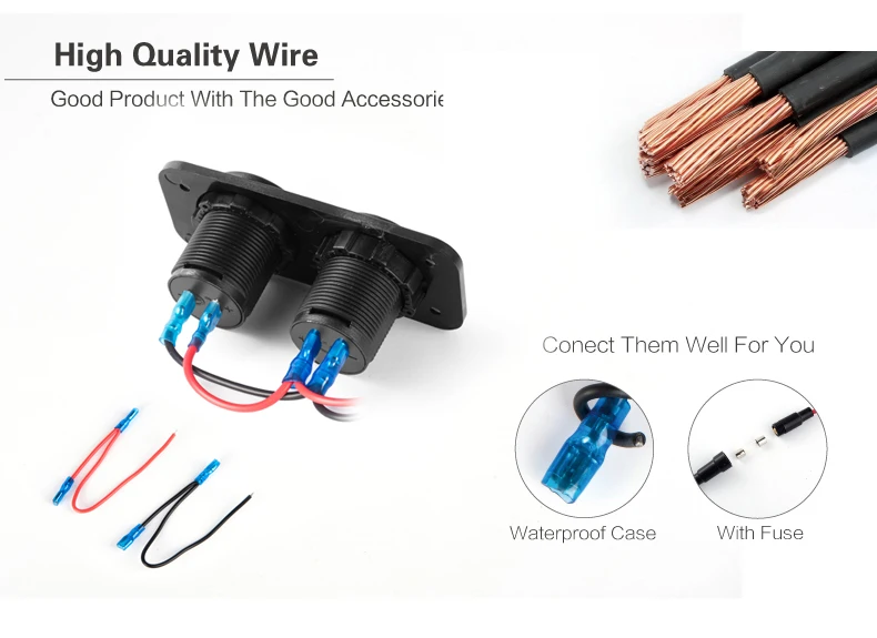 12V 5V USB быстрое двойное автомобильное зарядное устройство прикуриватель розетка автомобильное USB Автомобильное зарядное устройство для мобильного телефона 5V 4.2A вкл/выкл быстрое зарядное устройство