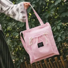 Новая стильная Студенческая Холщовая Сумка в Корейском стиле, художественная и художественная сумка, шикарная Корейская простая ткань, Женская универсальная сумка на плечо