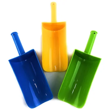 

3Pcs Children's Short Handle Sand Shovel Plastic Shovel, Suitable for Beach Yellow, Blue and Green