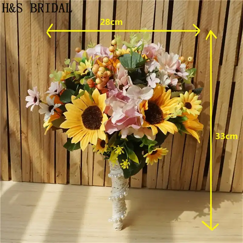 sunflower bridesmaid bouquet