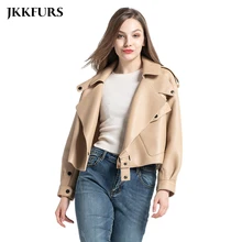 5 цветов Для женщин кожаная куртка Новая мода натуральной кожаные пальто леди весной из овечьей кожи S7547