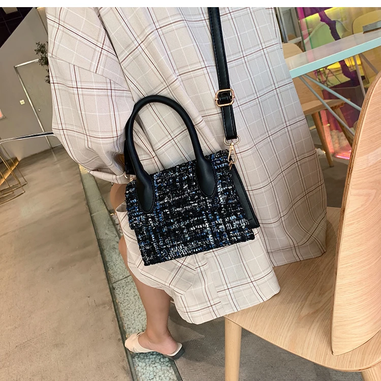 Элегантная женская маленькая сумка-тоут, модная новинка, высокое качество, шерстяная женская дизайнерская сумка, дорожная сумка через плечо, сумка-мессенджер, кошельки