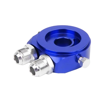 

Hot Black/Red/Blue Car Universal Oil Filter Sandwich Adapter For Cooler Plate Kit AN10 Aluminum For Chevrolet Ford For Mazda Nis