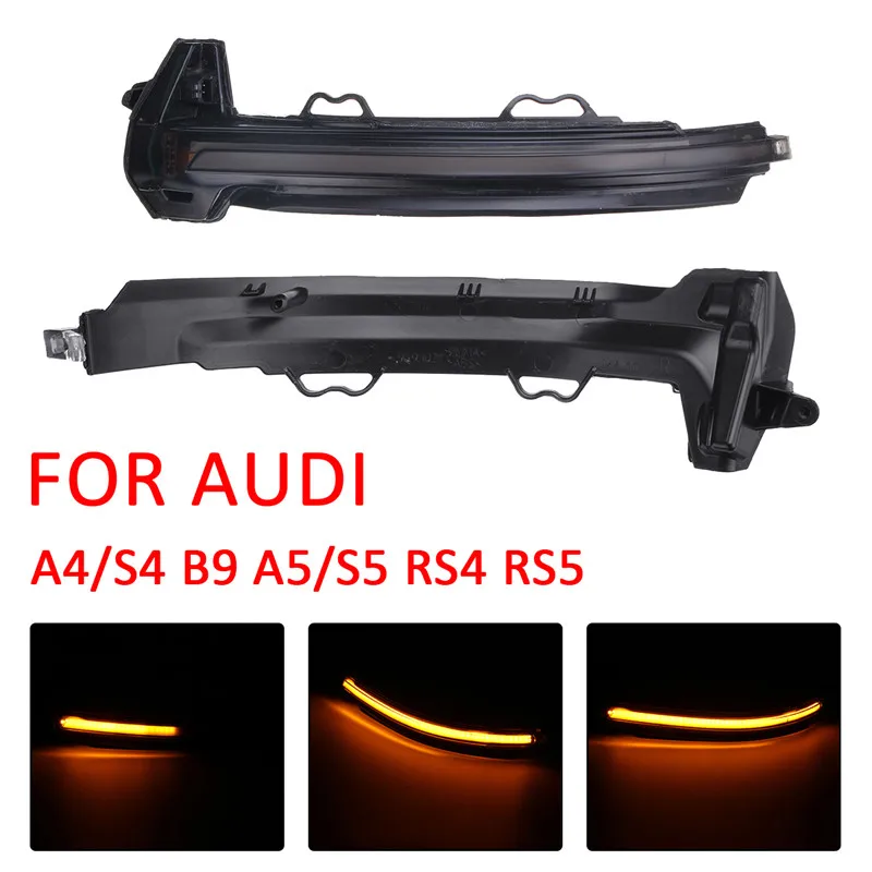 

Dynamic Turn Signal LED Side Wing Rearview Mirror Indicator Blinker Repeater Light For Audi A4/S4 B9 A5/S5 RS4 RS5 2016-2019