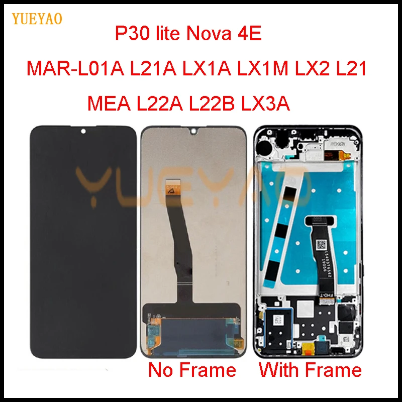 LCD With Frame For HUAWEI P30 Lite LCD Display Screen Digitizer Assembly For HUAWEI P30 Lite Screen Nova 4e MAR LX1 LX2 LCD|Mobile Phone LCD Screens| - AliExpress