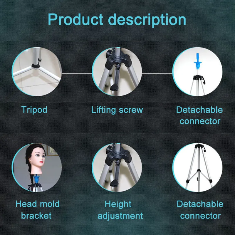 Высокое качество алюминиевый сплав манекен держатель для головы тренировочная