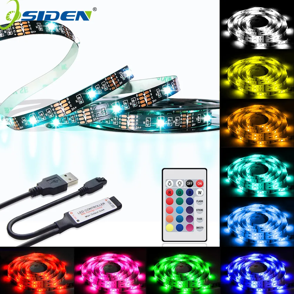 Светодиодные ленты с USB-управлением RGB SMD5050 DC5V USB 1M2M3M4M5M Bluetooth Гибкая лампа-лента