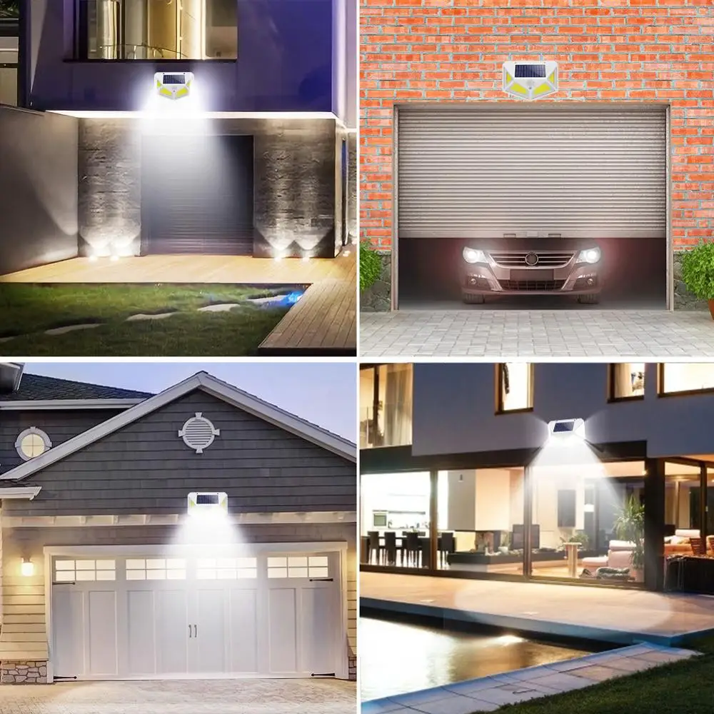 COB 68LED Солнечная энергия мощность стены крыльцо огни движения сенсор Широкий угол водонепроницаемый лампа для наружного двора улицы
