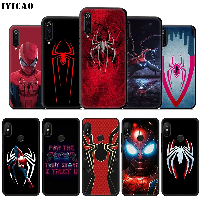

IYICAO Spide Man Marvel Soft Case for Xiaomi Mi A3 A2 A1 9T CC9E CC9 9 8 6 Se Lite F1 MAX 3 5X 6X MiA1 MiA2 MiA3 Cover