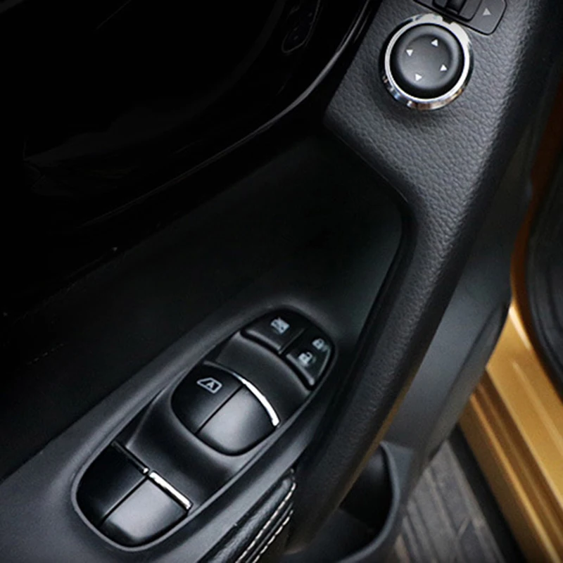 8 шт. для Nissan X-Trail Rogue Qashqai Kick двери и кнопка подъема окна аксессуары окна из нержавеющей стали хромированная отделка