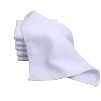 

Large 10 Pcs/Lot Microfibre Cleaning Cloths Microfibre Towel Machine Washable Detailing Car Wash Useful White Multifunctional