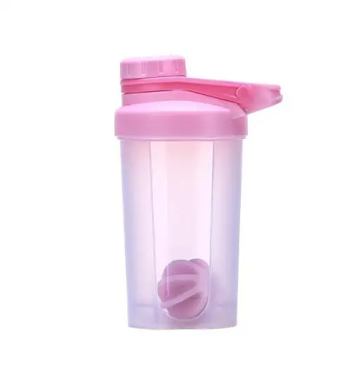 500 ml/700 ml протеин порошок шейкер бутылка герметичная с ручкой тренажерный зал Фитнес Прочный Спортивный Бутылки для воды посуда для напитков - Цвет: 500ml Pink