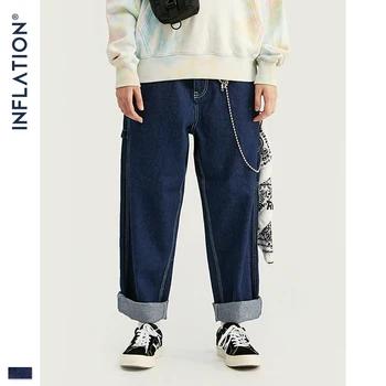 

INFLATION Men Jeans Loose Fit Straight Jeans In Blue Classic 2020 Jeans Male Denim Jeans Casual Streetwear Men Jeans 93417W