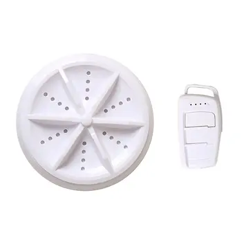 

Mini Ultrasonic Washing Machine Portable Automatic Turbo Electric Roller Rotating Washer Equipment Essential for Home Travel