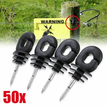

Plastic Offset Rings Insulators Fencing Screw In Post Wire Electric Fence Supply