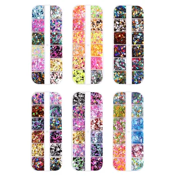 

6pcs Nail DIY Accessories Colorful Nail Art Stickers Manicure Sequins Nail Sequins Nail Art Decal for Women
