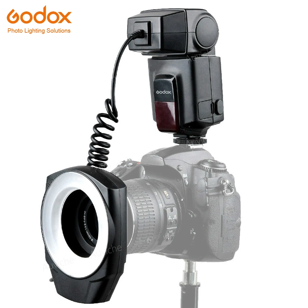 Godox ML-150 макро кольцо Вспышка Speedlite направляющий номер 10 с 6 линзами адаптер кольца для Canon Nikon Pentax Olympus sony камер