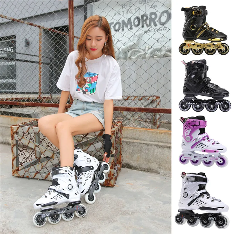 Professional Inline Roller Skates Woman Man Kids Adult Slalom Shoes Sliding Free Sneakers Outdoor patins 4 rodas Size 30-44 6