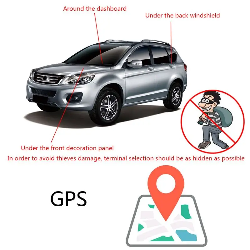 Глобальная система позиционирования автомобильный gps-трекер GT02A Google link отслеживание в реальном времени противоугонная система A6HE