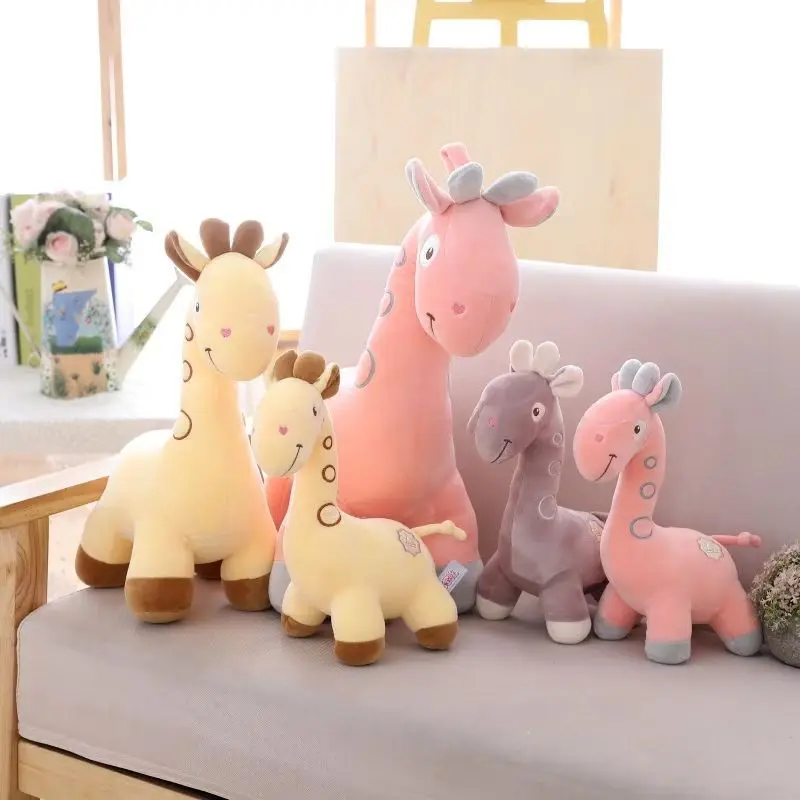 

30/40CM Cute Colorful Deer Plush Toys Cartoon Animal Giraffe Dolls Stuffed Soft Dolls For Children Baby Birthday Gifts