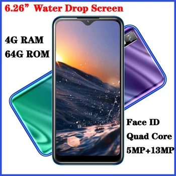 

9X Smartphones 4G RAM 64G ROM 6.26" Water Drop screen Global version Android Mobile Phone Quad core Face Unlocked Celulares 13MP