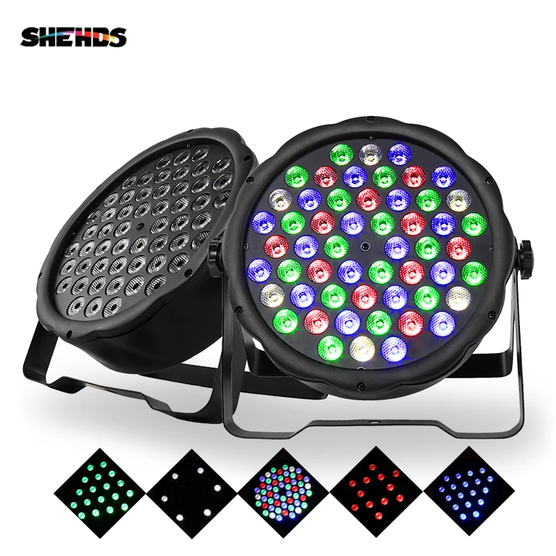 LED Par Light RGBW 54x3W Disco Wash Light Equipment 8 Channels DMX 512 LED Uplights Stage Lighting Effect Light Fast Shipping