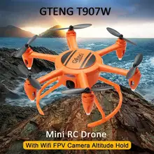 T907W HD камера Led Безголовый режим 4 канала RC Квадрокоптер wifi FPV 6 оси Дрон Летающий 720P камера