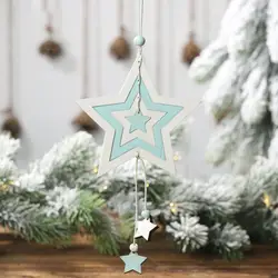 Веселые рождественские украшения для дома деревянные вырезанные ломтики орнамент «Новогодняя елка» подвесные украшения Рождественский