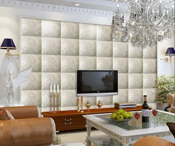 

CJSIR Custom Wallpaper European Relief Three-dimensional Leather Soft Package Living Room TV Background Walls 3d Wallpaper
