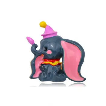 

4.2 CM Lovely adorable enamel elephant animal brooch pins