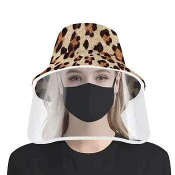 

Fashion Leopard Print Fisherman Hats Summer Beach Women's Caps Multi-Functional Face Cover Anti-dust Bucket Hats Girls Casquette