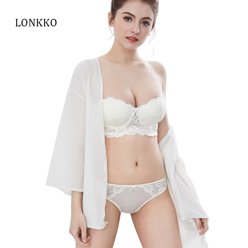 

Embroidered Lace Push Up Bra And Panty Set For Sexy Women Ladies Convertible Straps Brassiere Fashion Breathable Bra A B C Cup