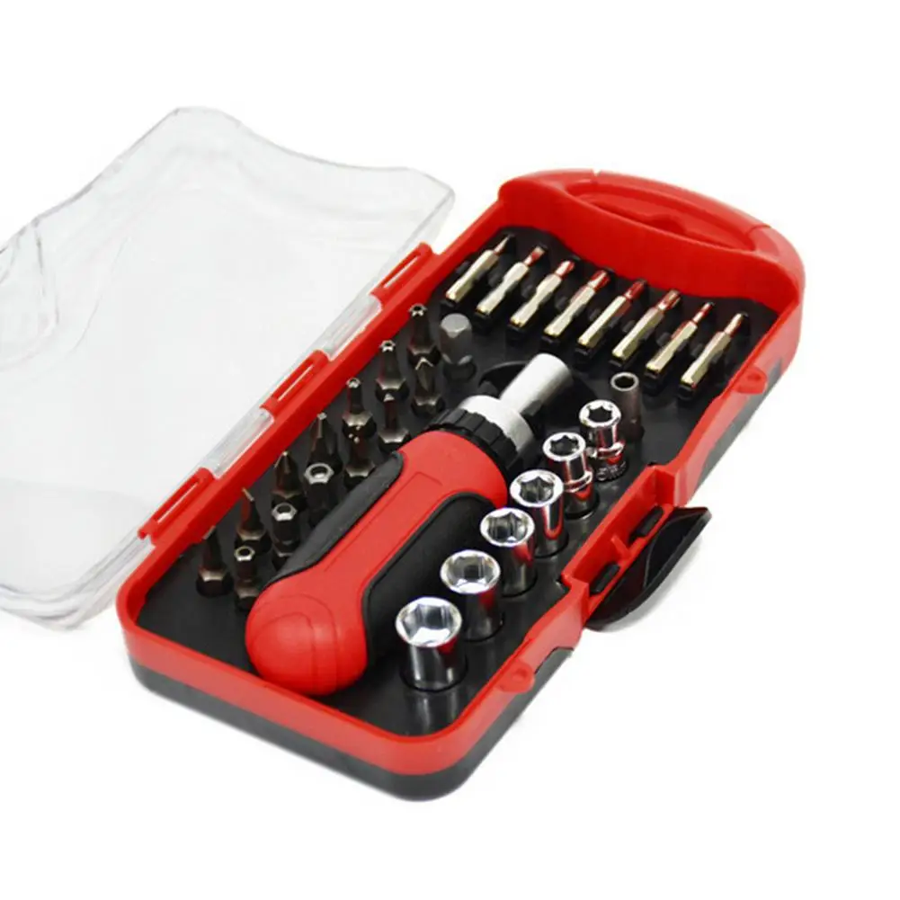 30 шт. ручной трещотки отвертка набор многофункциональных головок рукав гаечный