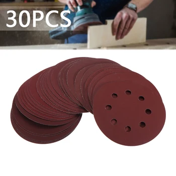 

30pcs 8Holes Sanding Discs 800-2000Grit Hook Loop Grain Sanding Sheet Disk Aluminum Oxide Abrasive For Metal Cleaning Polishing