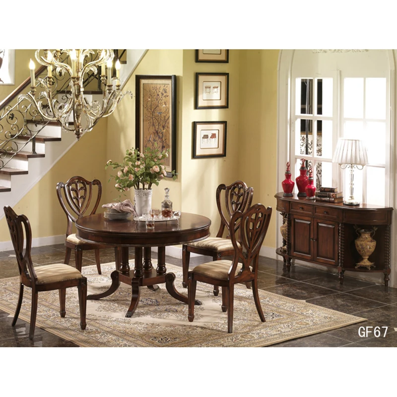 Wooden Round Dinner Table And Chair Space Saving Dining Table And Chairs Gf67 Dining Room Sets Aliexpress